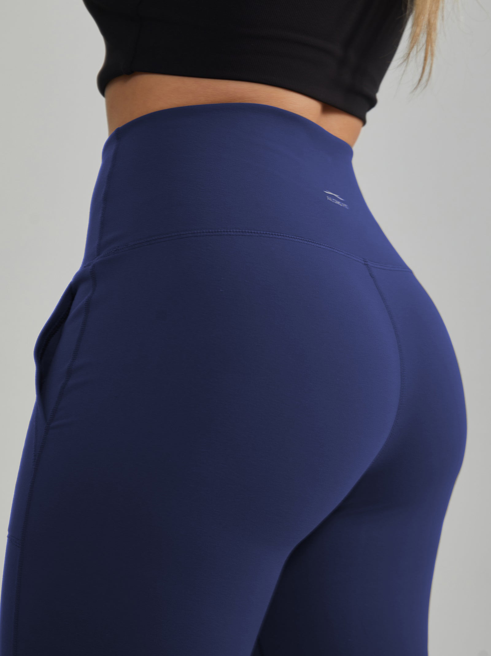 Widened High-Waisted Flared Yoga Pants Double Sided Front Pocket