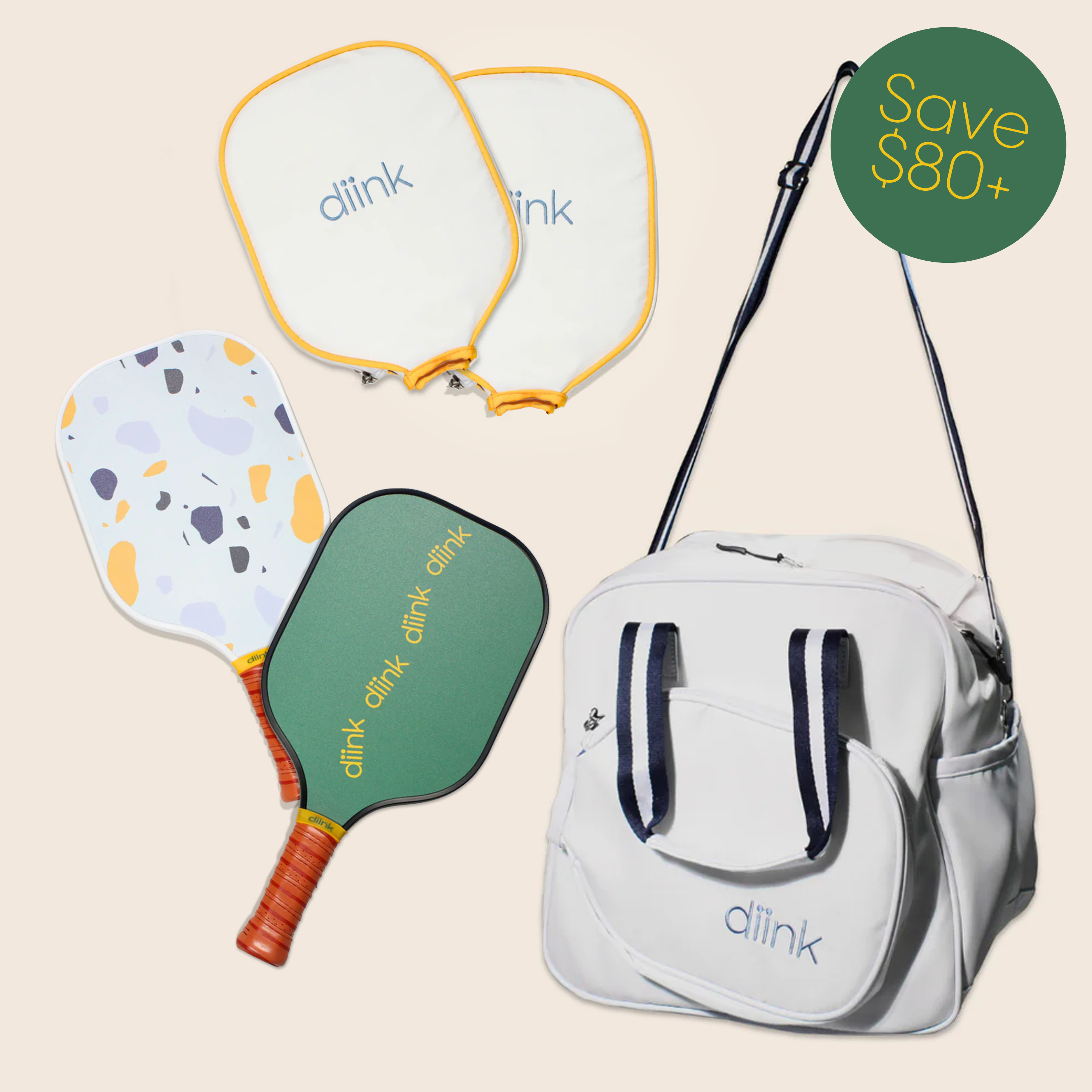Pickleball Pair - 2 paddles, Carrying Bag, Padded Sleeve (Classics)