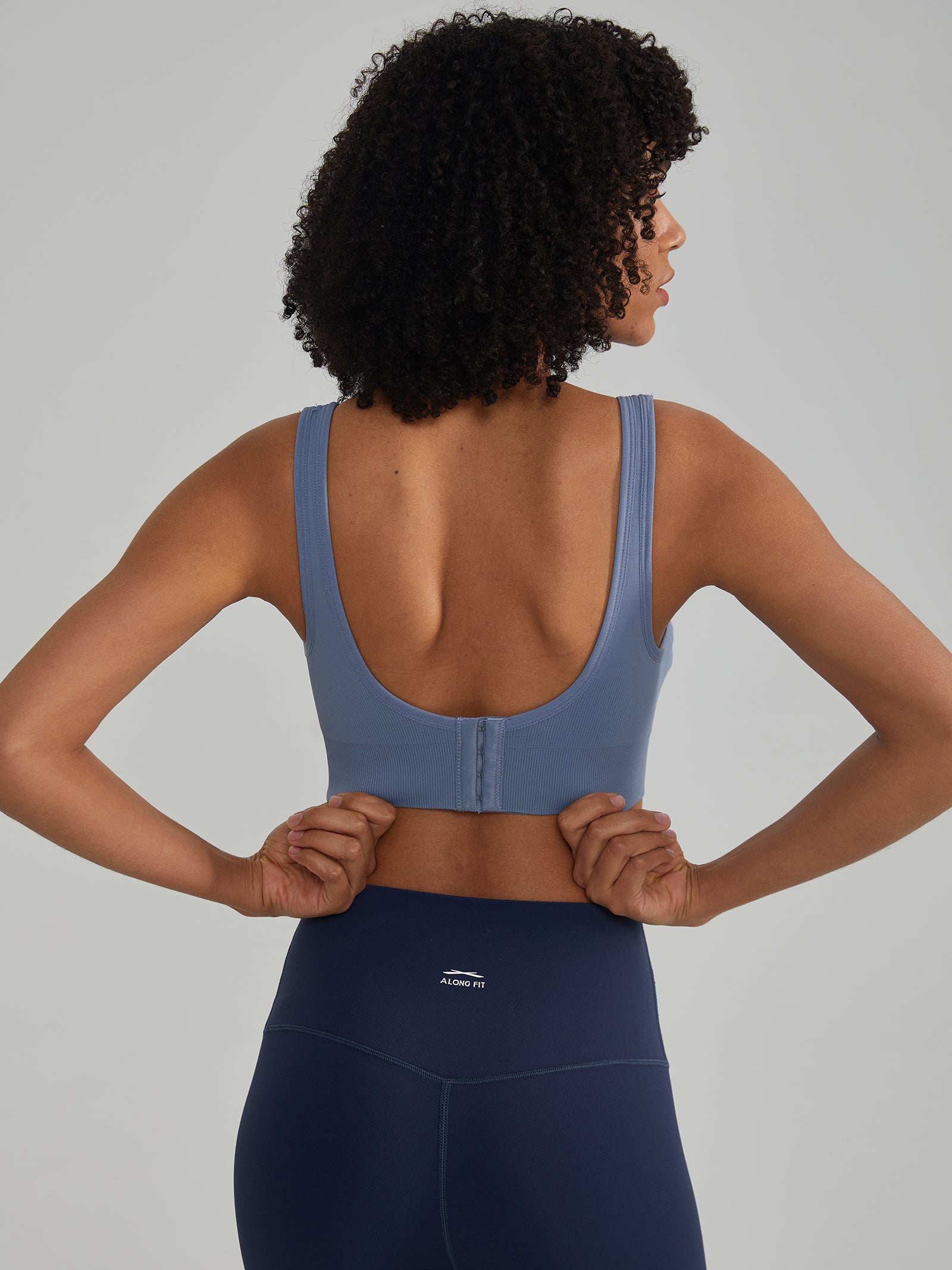 Classic Adjustable Sports Bra with Four-Row Hook Closure