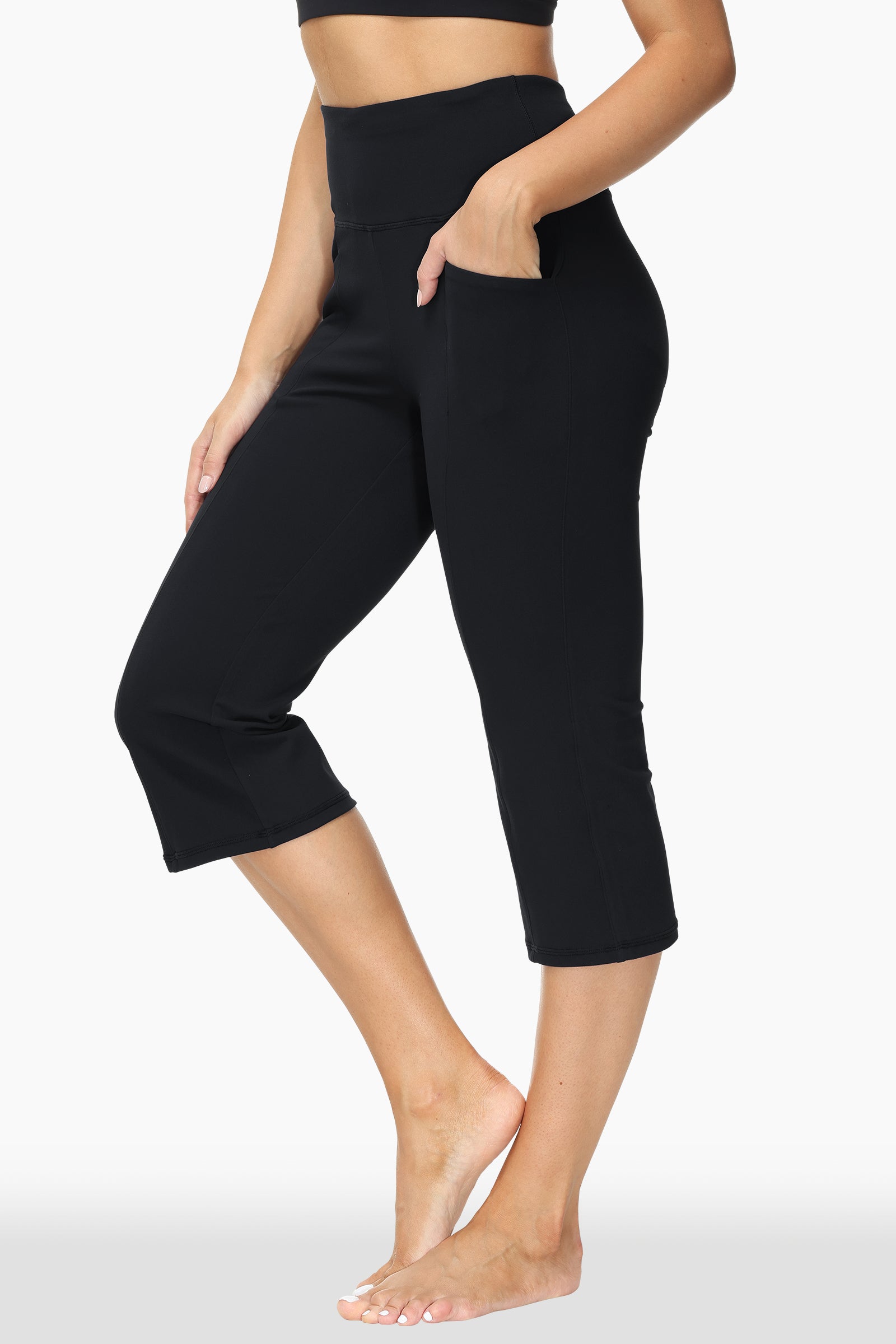 Non-See-Through Capri Leggings for Women High Waisted Buttery Soft Yoga Pants