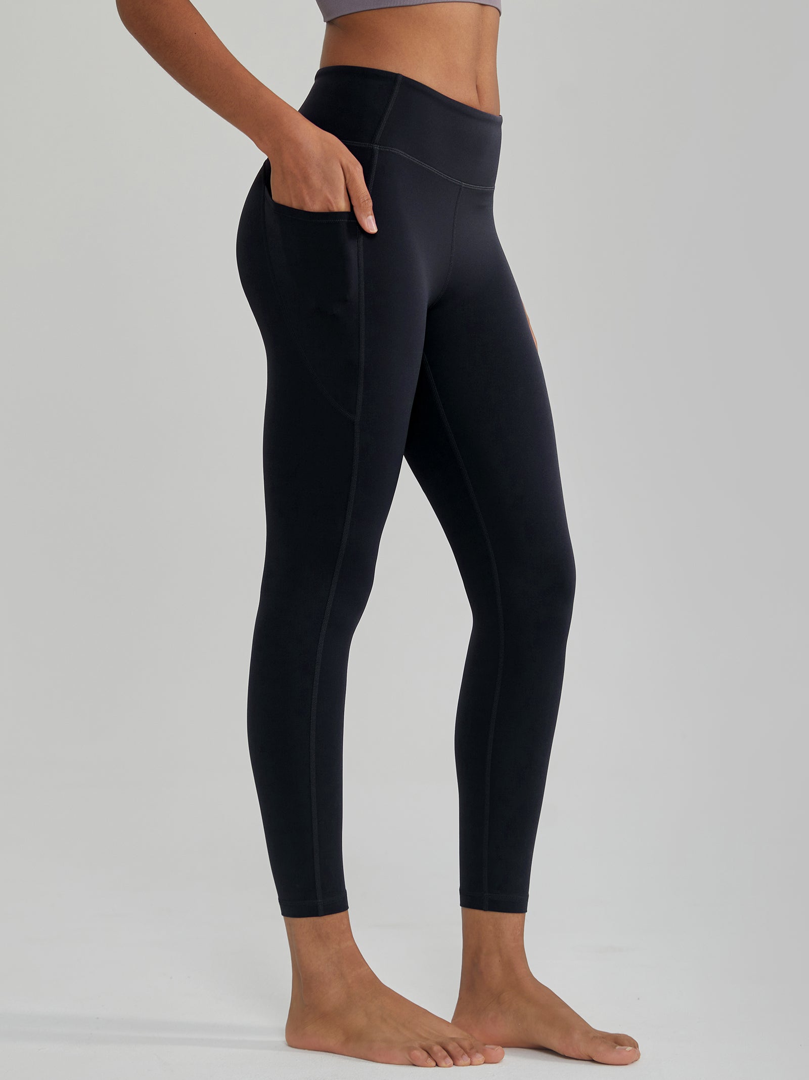 High-Waisted Yoga Pants Dual Side Pockets