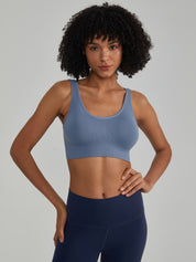 Classic Adjustable Sports Bra with Four-Row Hook Closure