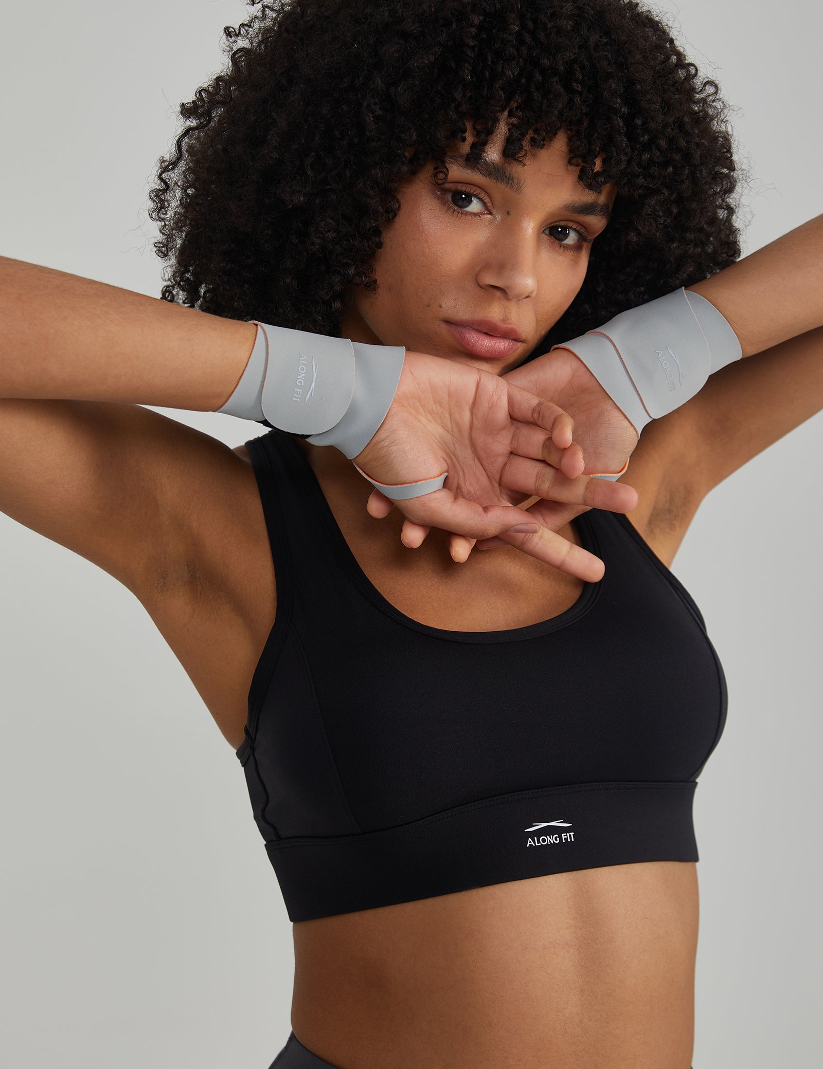 U-Neck Mesh Panel High-Impact Sports Bra