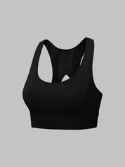 U-Neck Mesh Panel High-Impact Sports Bra