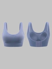 Classic Adjustable Sports Bra with Four-Row Hook Closure